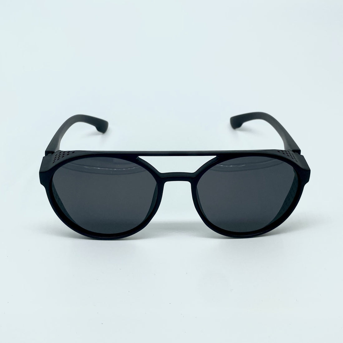 Danny narrow rectangular sunglasses with a slim frame and dark lenses for a retro-inspired urban and festival aesthetic - Party People.