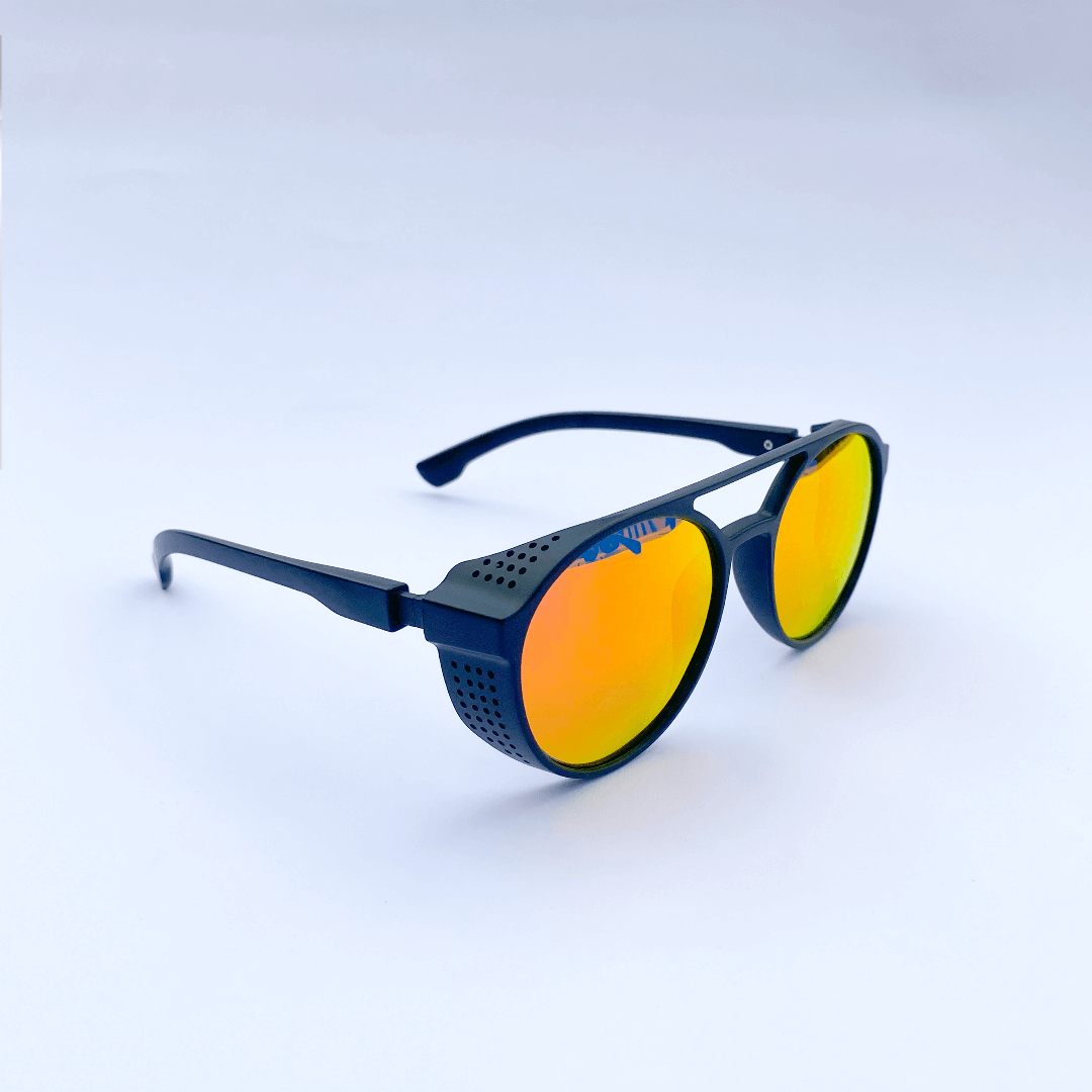 Danny narrow rectangular sunglasses with a slim frame and dark lenses for a retro-inspired urban and festival aesthetic - Party People.